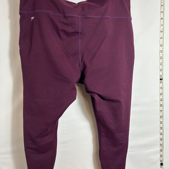 Fabletics PowerHold maroon high-waisted mesh pocketed legging 1X - Picture 5 of 7